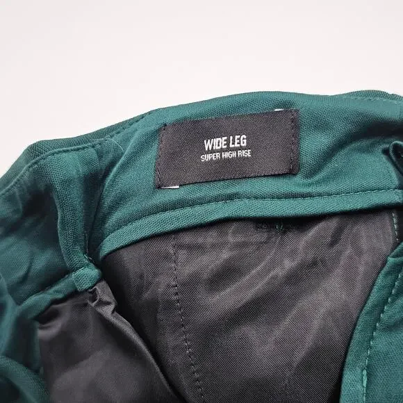 Express Green Wide Leg Pants - Picture 3 of 7